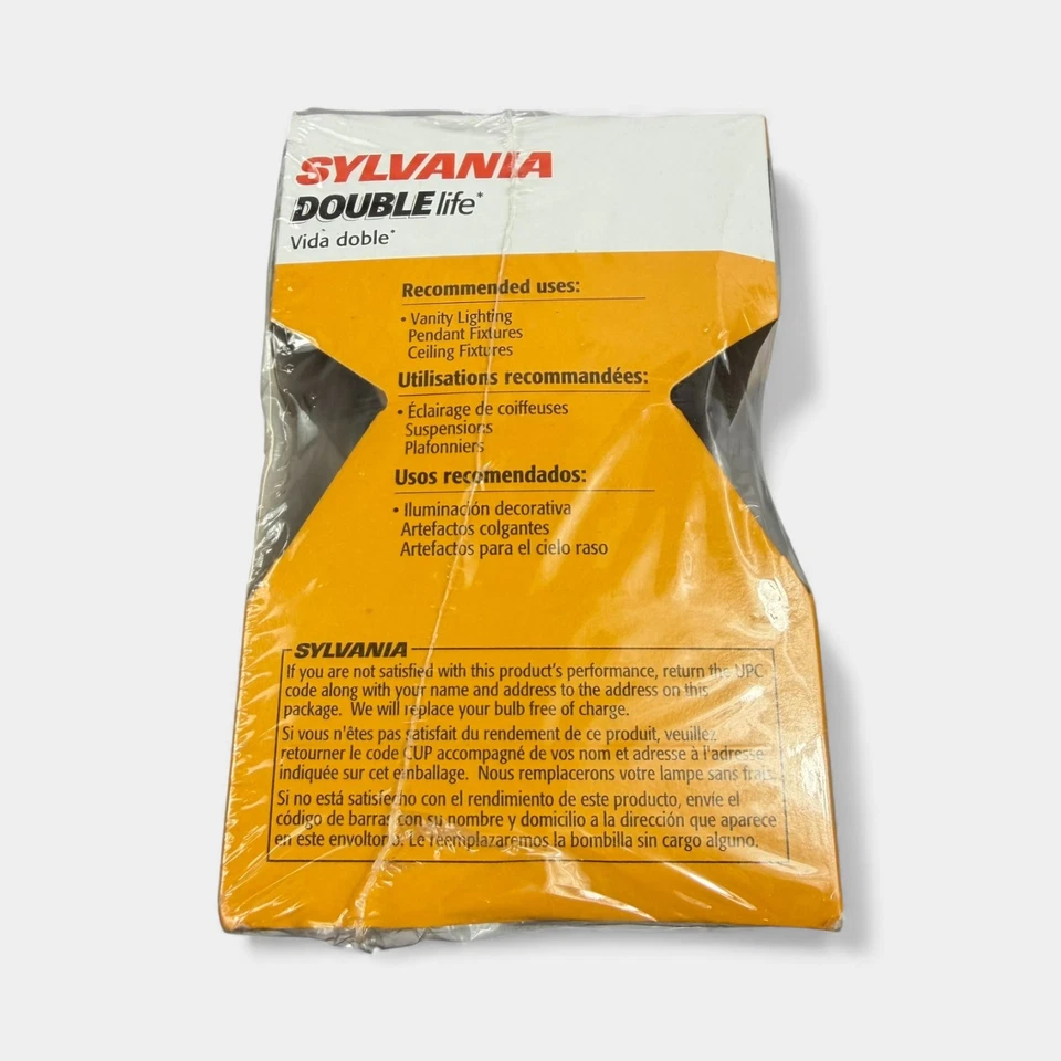 3-Pack Sylvania 40w 120v Double Life Clear Globe Light Bulbs Indoor G25 - Image 2 of 4