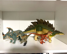 Hammond Collection Lot Stegosaurus Sinoceratops Tiger Raptor Troodon