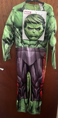NEU Marvel Avengers Hulk Kinderkostüm - Muskel Brust Alter 9-10 mit Maske 