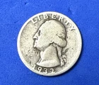 1932-D WASHINGTON QUARTER - KEY DATE - 90% SILVER, CIRCULATED