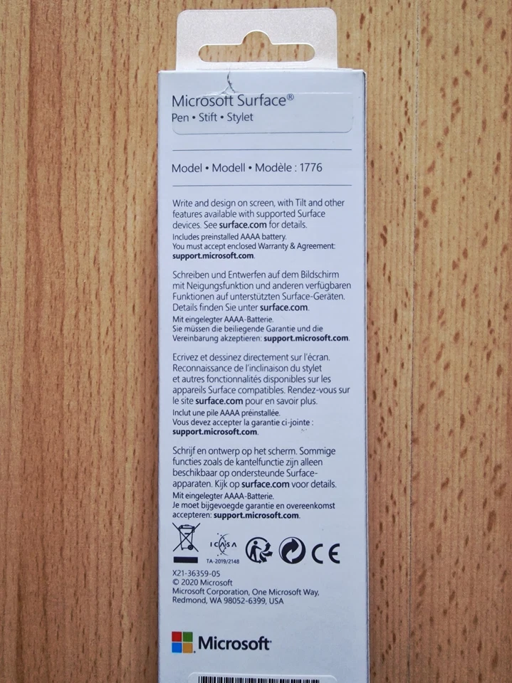 Microsoft Surface Pen Eingabestift (1776) anthrazit schwarz – neuwertig, OVP - Bild 2 von 3