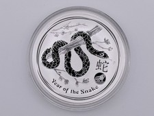 2013 Australia 1 oz Silver Year of the Snake BU Series II in capsule Lunar coin