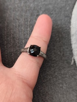 Black Onyx Ring (SS 925; Sz: 7)
