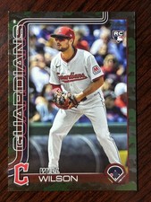 2025 Topps Update Will Wilson Camo Foil Parallel #/25 Guardians US255 SSP RC
