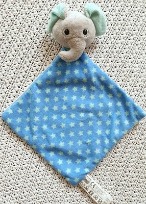 Happy People Schmusetuch Elefant Blau mit Rassel Klang Spielzeug Blau Schnuff