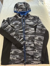 Free Country Jacket Boys 14/16 XXL Gray And Black With Blue Lining