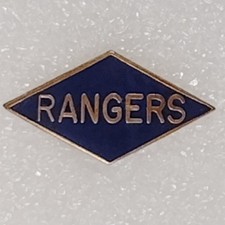 U.S Army Rangers Diamond Novelty Hat/Lapel/Brooch Pin, Enamel Metal, Rubber Back