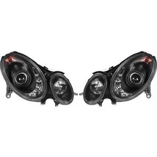 Design Scheinwerfer Set klarglas/schwarz Led für Mercedes W211 02-06 Led STANDL
