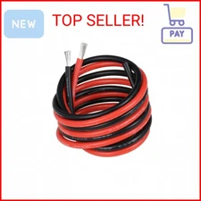 BNTECHGO 12 Gauge Silicone Wire 10 ft red and 10 ft Black Flexible 12 AWG Strand