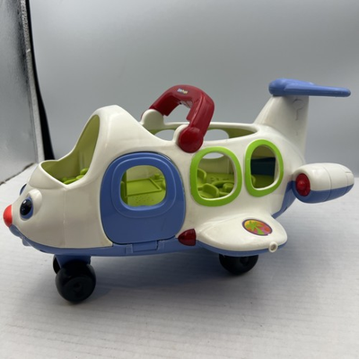 #ad Fisher Price Little People Lil Movers Airplane Plane Sounds Lights Song 2005 $14.99
