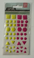 Basic Grey Capture Candy Buttons Enamel Dots