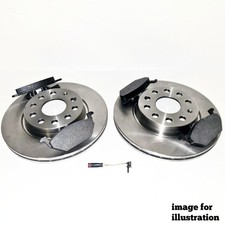 FRONT BRAKE DISCS AND BRAKE PADS & WEAR SENSOR FOR MERCEDES E220 2.2 C207 09-16