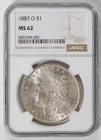 1887-O Morgan Silver Dollar NGC MS62 Nice Eye Appeal