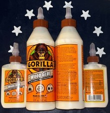 4 Bottles - 2 x 18oz  2 x 4oz GORILLA WOOD GLUE  USA  62020 62050