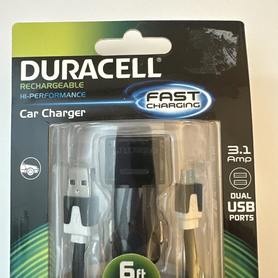 Duracell Sync & Charge Cable With Car Charger Black Pro-198 NEW - Image 3 of 4