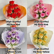 Crochet Flower Bouquet – Handmade Tulip, Rose, Sunflower | Forever Yarn Gift