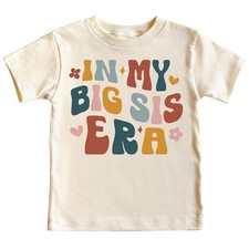 Big Sister Era Shirt New Baby Announcement Pregnancy Reveal Outfit Girls