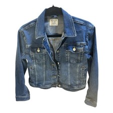Girls Crewcuts J Crew Denim Jean Jacket Size XL Western Trucker Pre-worn