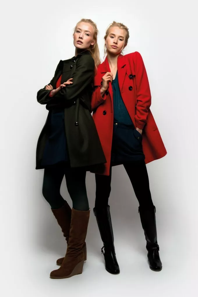 manteau caban rouge