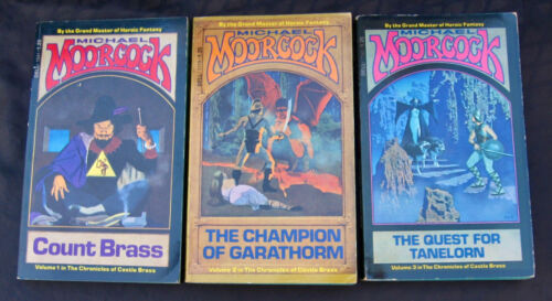 Michael Moorcock's CHRONICLES OF CASTLE BRASS Complete Trilogy (Dell) 1st Prints
