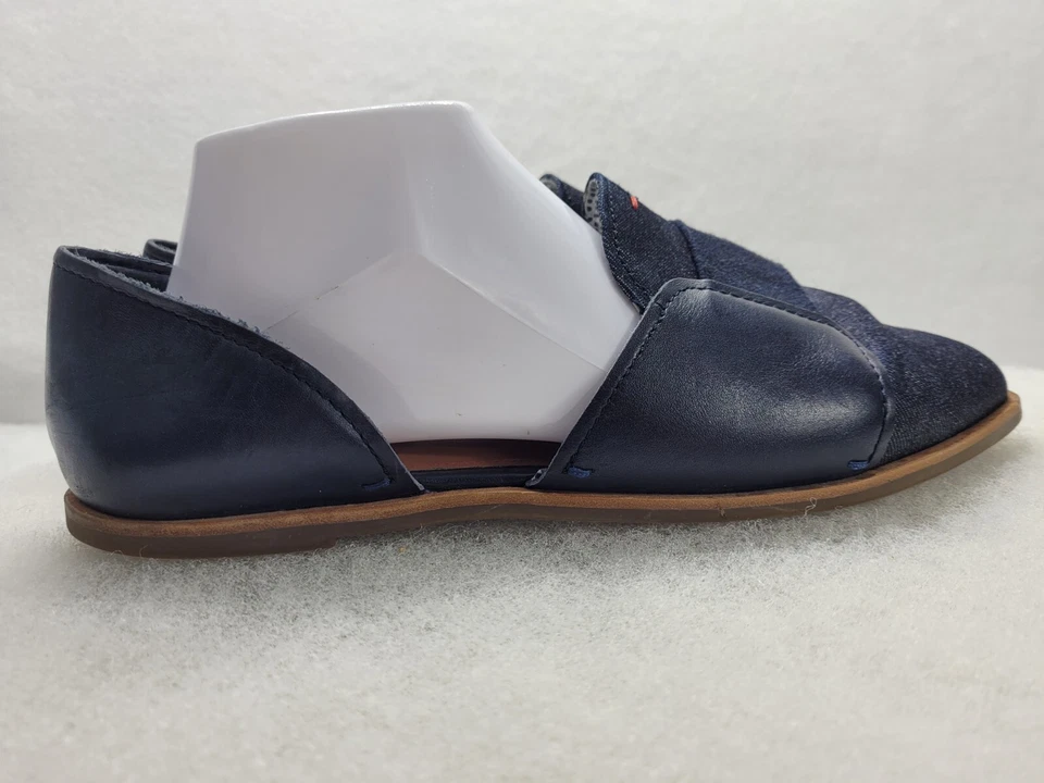 Zapatos planos sin cordones ED Ellen Degeneres para mujer 11 M azul marino oscuro denim punta Kizi Foto 3 de 4