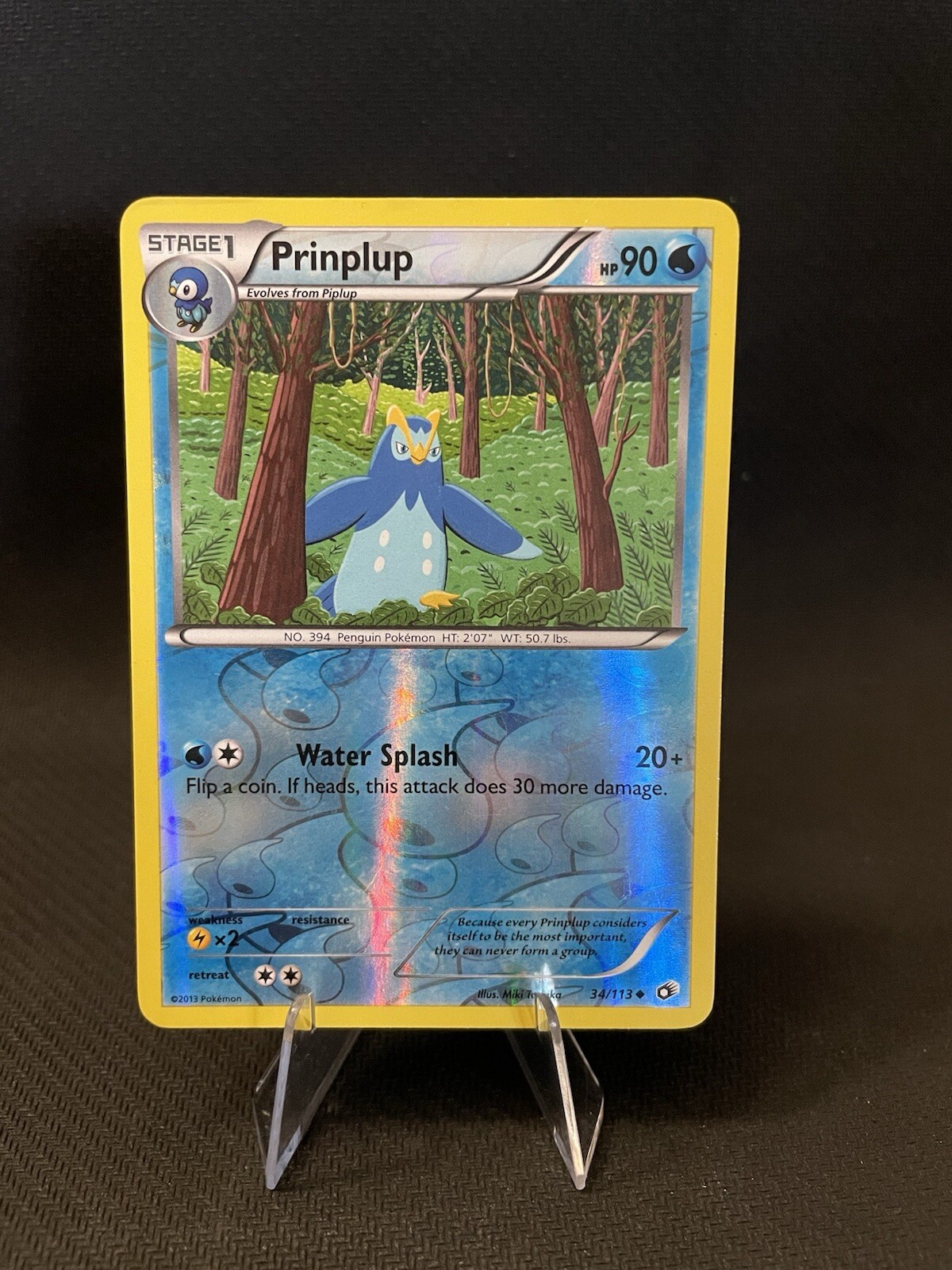 Prinplup 34/113 Reverse Holo Pokemon BW Legendary Treasures NM/LP