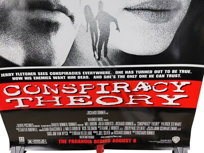 Conspiracy Theory Movie Poster Two Sided Rolled Mel Gibson Julia