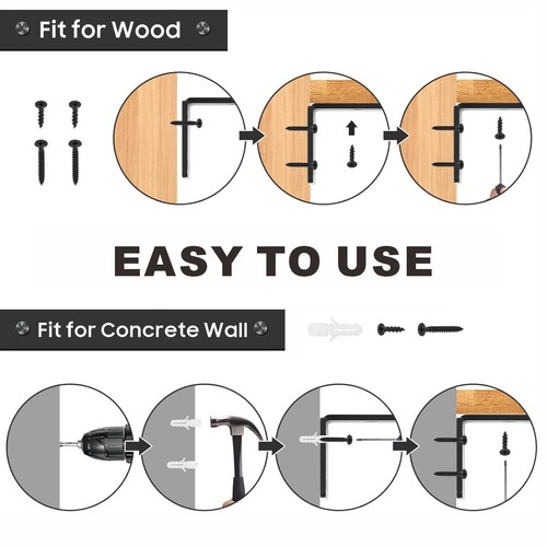 2/4/6 Rustic Shelf Brackets Scaffold Board Industrial Solid Steel Heavy Duty New - Picture 5 of 22