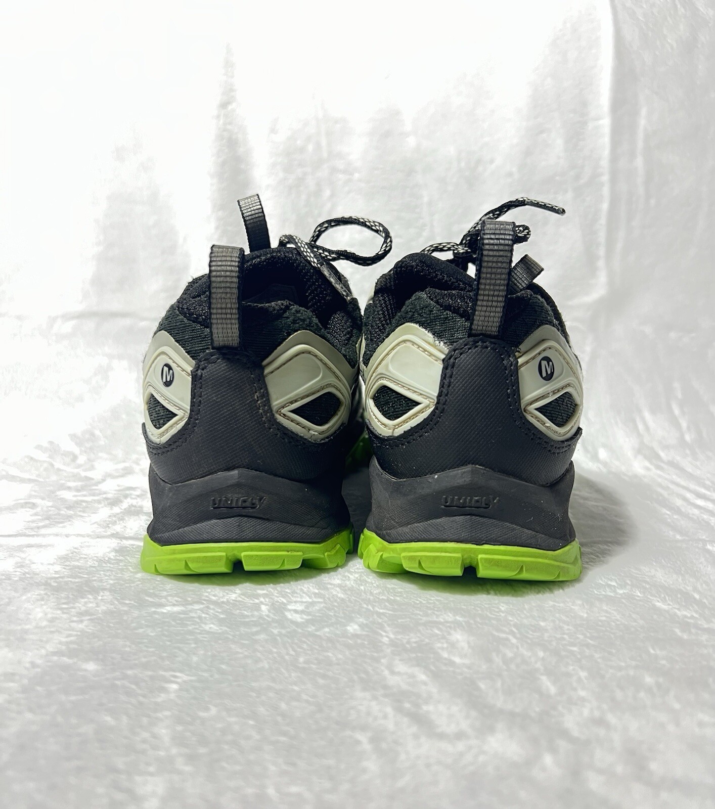 MERRELL Scarpe da trekking trail uomo nere argento e verdi taglia 7 5