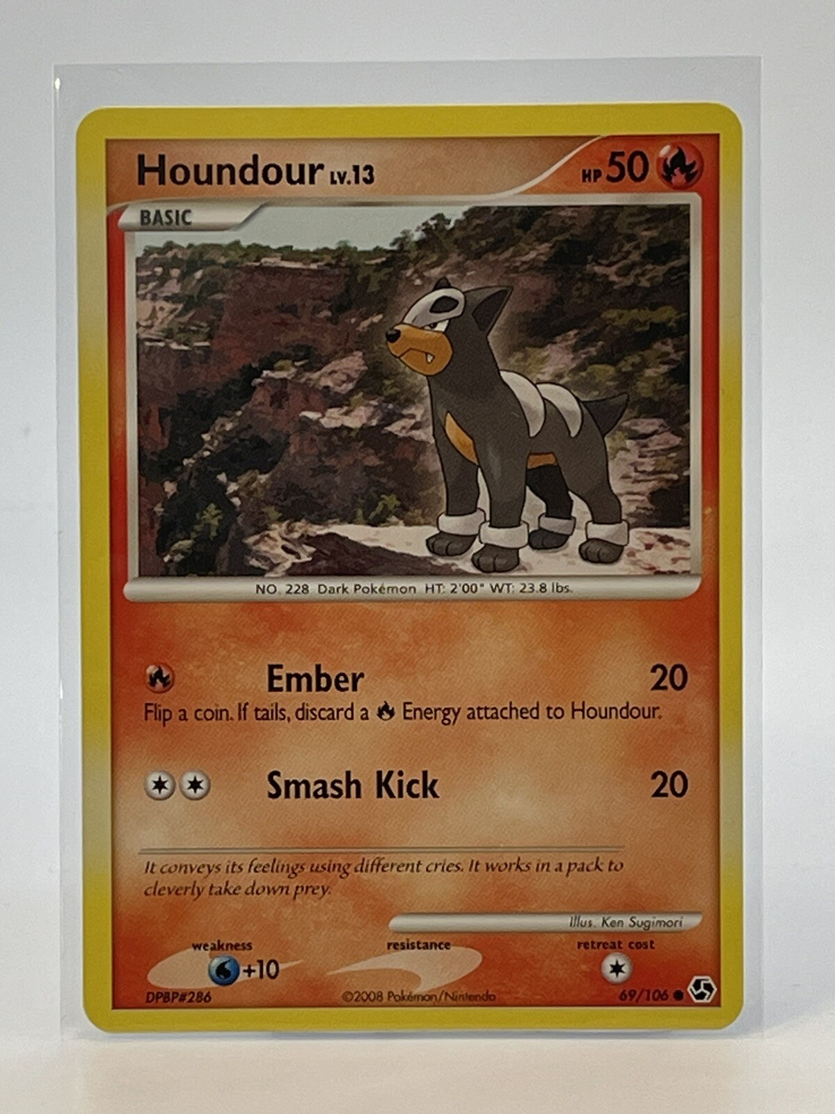 Pokémon TCG 2008 Great Encounters Houndour LV.13 69/106 Basic Common Card