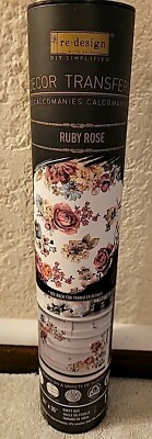 Redesign With Prima  Ruby Rose Decor Transfer 24'' x 35'' DIY Simplified BRAND NEW