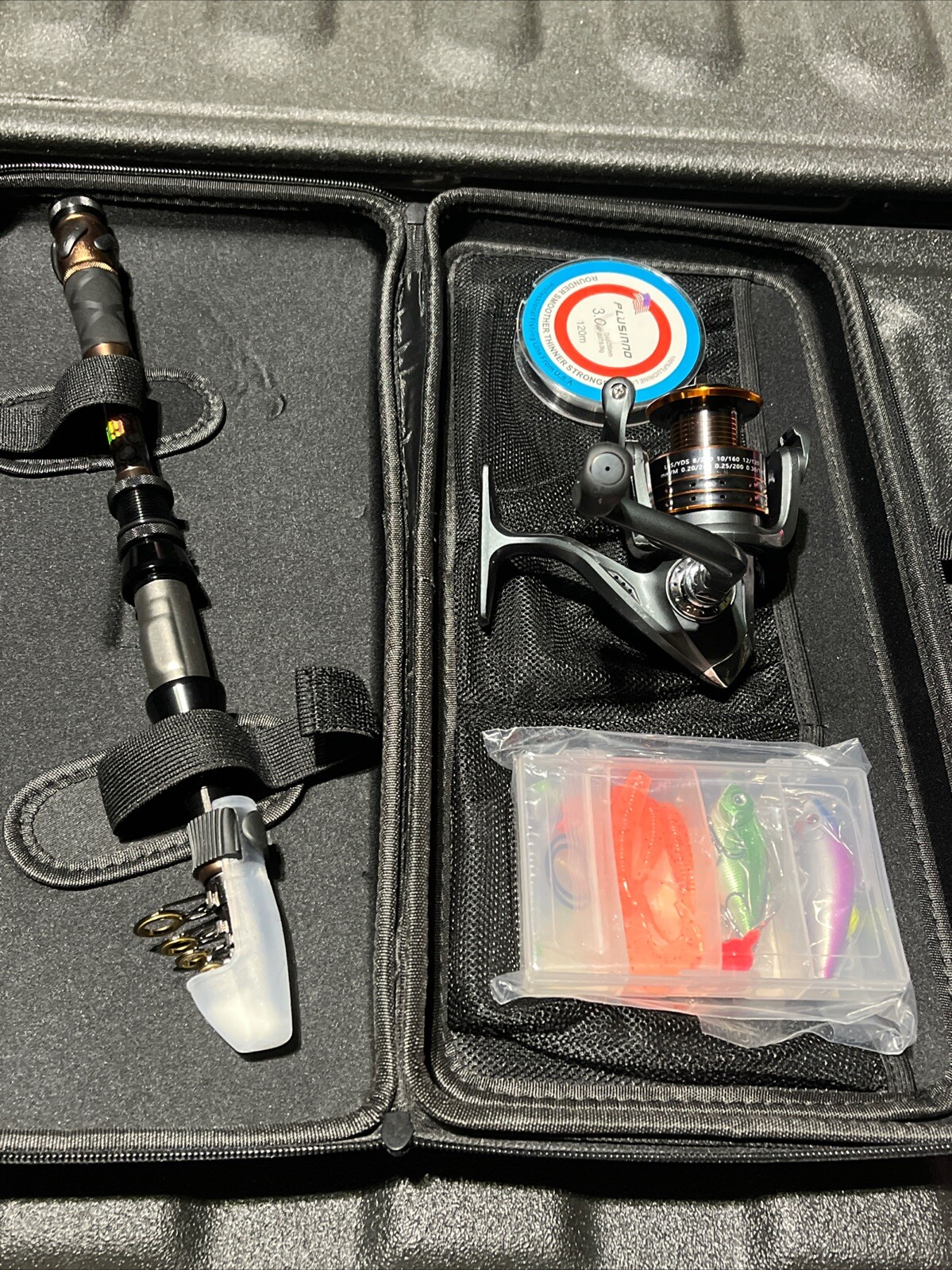 PLUSINNO Fishing Rod & Reel Combo Carbon Fiber Telescopic Fishing Pole