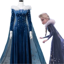 Cosplay Frozen 2 Princess Elsa Dresses Halloween Carnival Suits Women Costumes