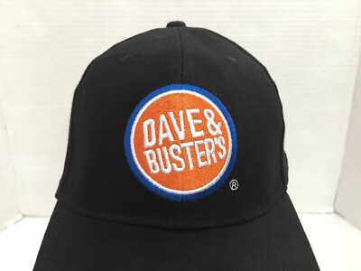 Dave & Buster's Hat Cap Logo Advertising Hat Black  Adjustable Snap Back OS