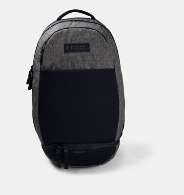 NWT Under Armour Black and Silver Backpack Amazon.com | Under Armour Unisex-Adult Hustle Sport Backpack  main image 3