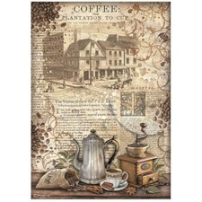 Stamperia A4 PAPEL ARROZ - CAFÉ Y CHOCOLATE - MOLINILLO, Decoupage