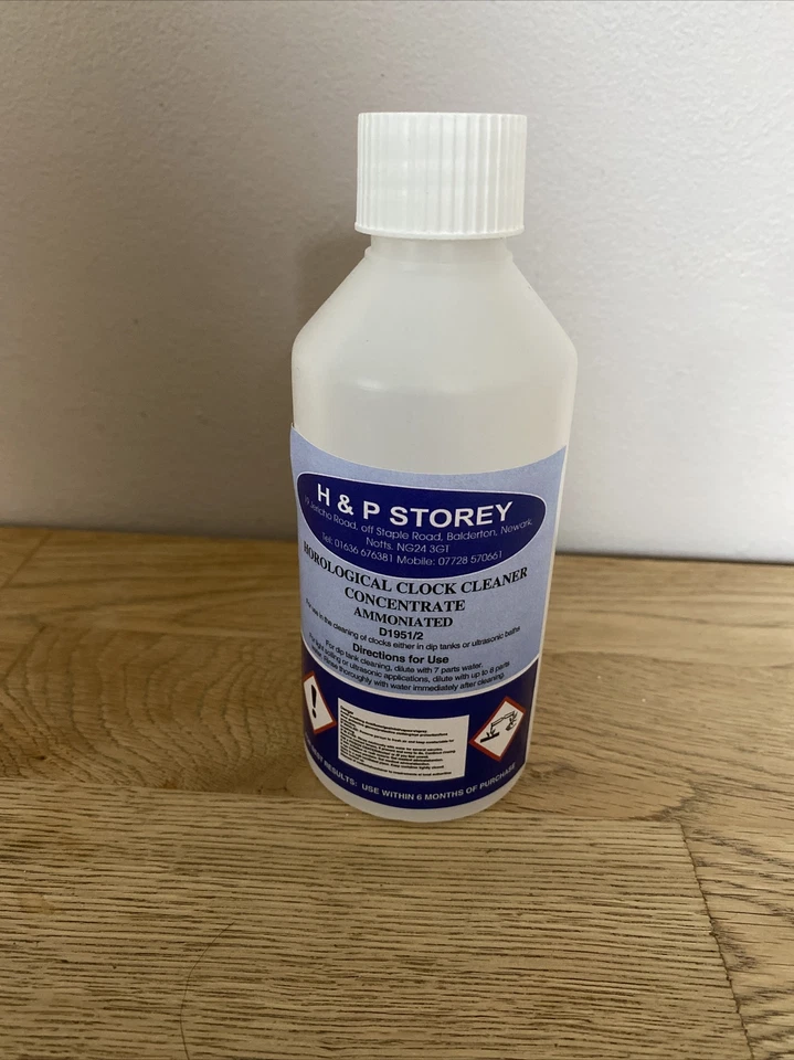 H And p Storey Horological Clock Cleaning Concentrate Ammonited 250ml