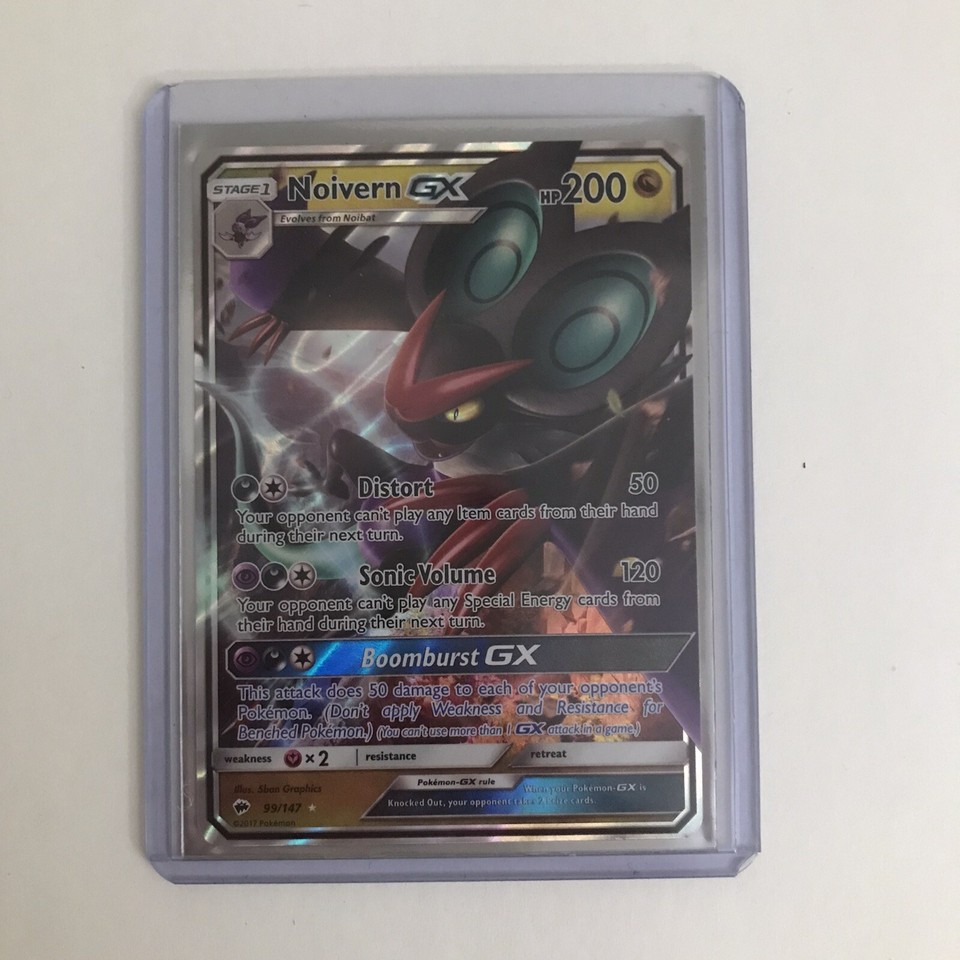 Noivern GX 99/147 Burning Shadows Ultra Rare Full Art Pokémon Near Mint ...
