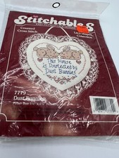 Dust Bunnies Stitchables Lacy Shapes Counted Cross Stitch Kit 5.25" x 5.75" 7779