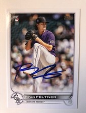 2022 Topps Colorado Rockies Ryan Feltner Autogrpahed Baseball Card #373