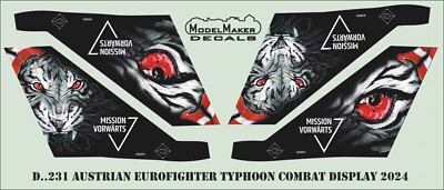 ModelMaker 1/48 D48231 Austrian Eurofighter Typhoon Combat Display 2024 Decal