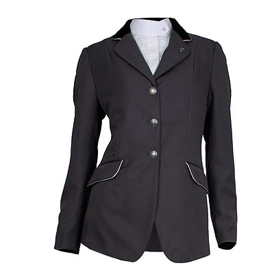 Waldhausen ELT Ladies Show Jacket-Black with Silver Piping-18