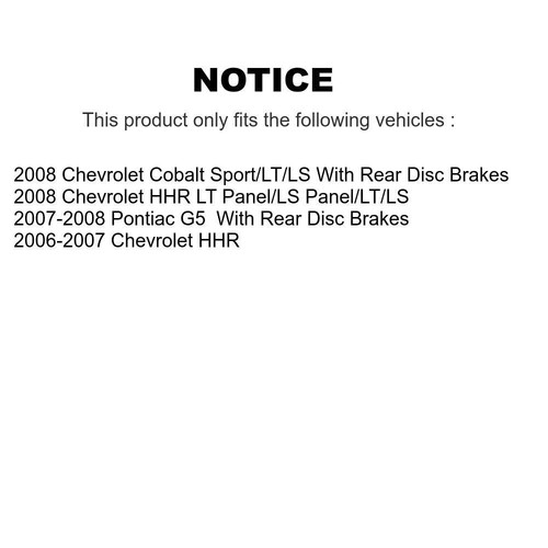 Front Rear Ceramic Brake Pads Drum Shoes Kit For Chevrolet HHR Cobalt Pontiac G5 - Picture 2 of 13