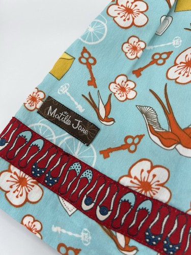 Matilda Jane Girl’s Size 2 Blue Green Ruffle Top Birds Easter Spring Summer - Picture 7 of 9