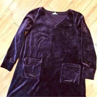 princess polly baby blue dress Pure J Jill Purejill plum purple velour velvet style dress knee length  small
