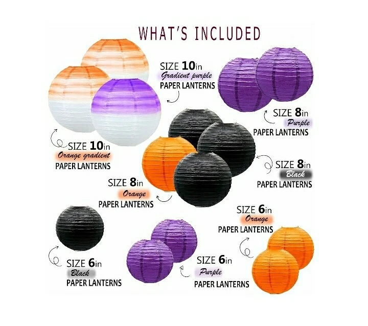 14 PIEZAS Linternas de Papel Chinas, Redondas Decorativas, Linternas Colgantes de Pañuelo Chino Foto 4 de 4