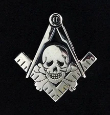 Masonic "Skull & Bones" Lapel Pin (MAS-SB)