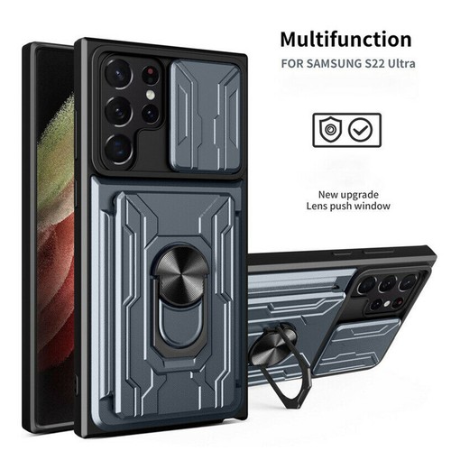 Fit For Samsung S22 Ultra Plus A53 A33 A72 Armor Hybrid Ring Case Cover - Zdjęcie 5 z 6