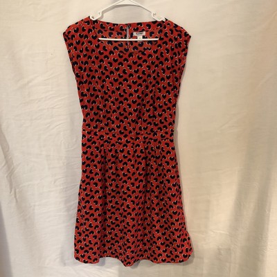 navy dress with red hearts