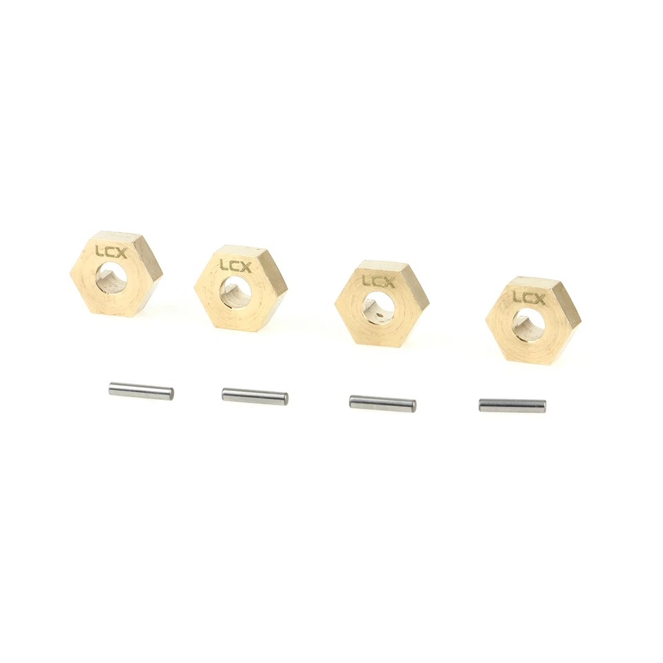 LCX Brass 12mm Wheel Hex Hub Drive Adapter for Axial Capra UTB10 SCX10 III - Image 2 of 4